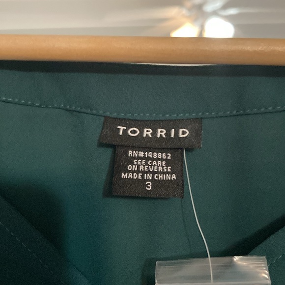 Teal Button-Down Women's Top - Picture 7 of 8